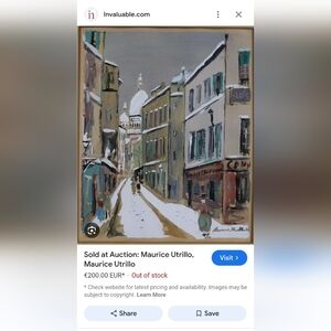 Maurice Utrillo - La Rue Saint-Rustique Vintage Color Art Lithograph